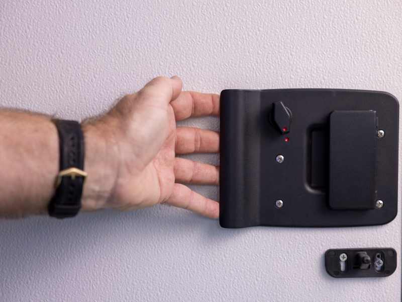 Cramped fingers trying to use tiny RV door finger pull